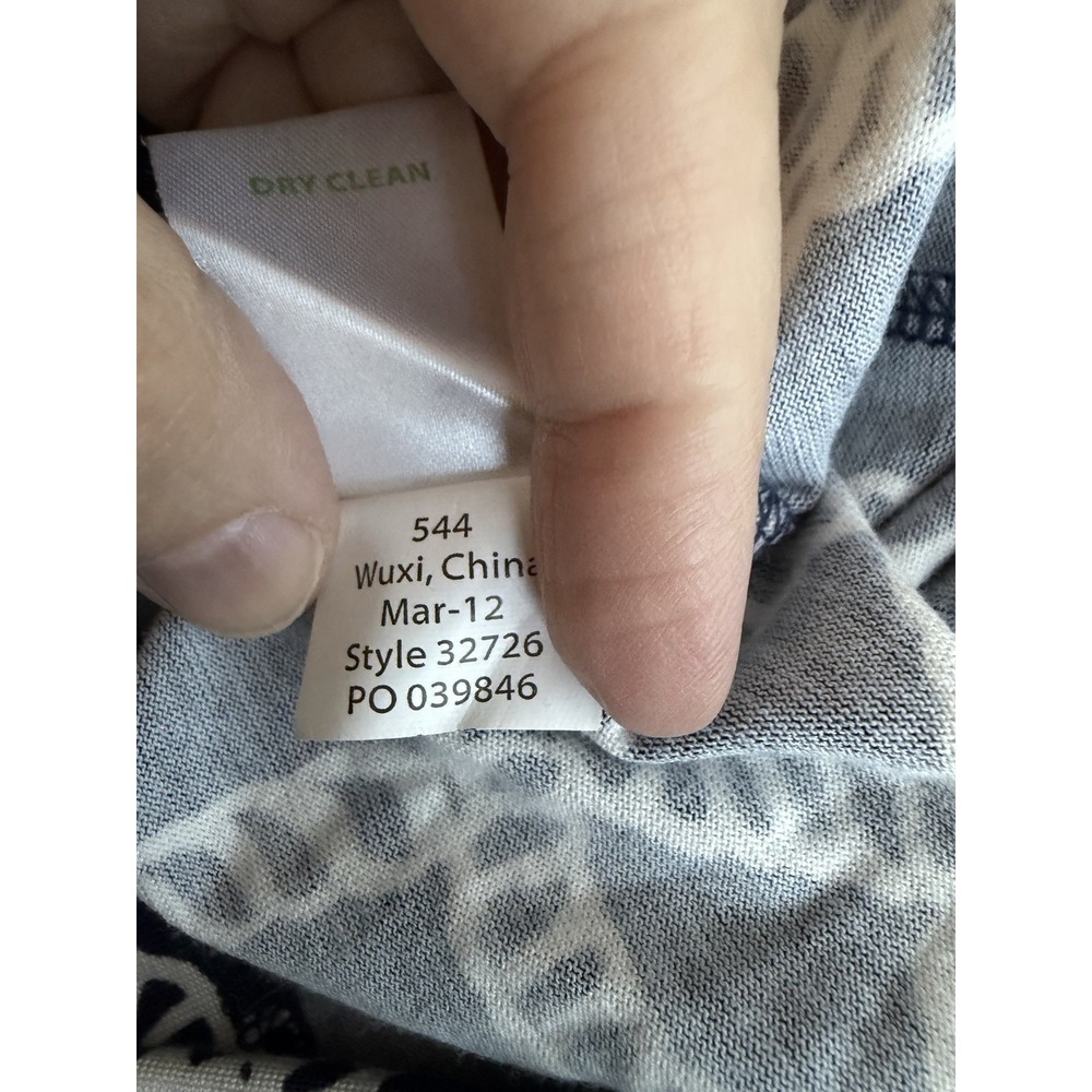 LILLY PULITZER Teeki One Shoulder Silk‎ Blend Dress S Blue Coastal Nautical Rope - Picture 11 of 15